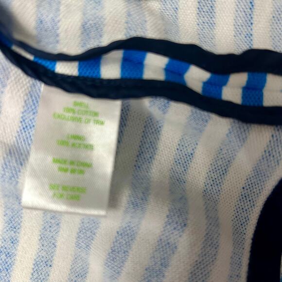 Lilly Pulitzer Blue & White Striped Blazer – Vintage Pink Tag, Nautical Trim, M - Picture 5 of 6